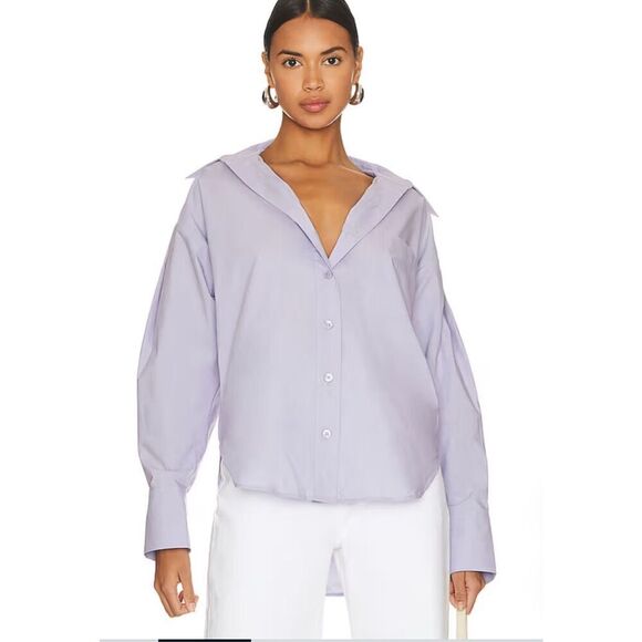 NWT Equipment Femme From Revolve Languid Lavender Button-Up Shirt XS - Picture 1 of 9